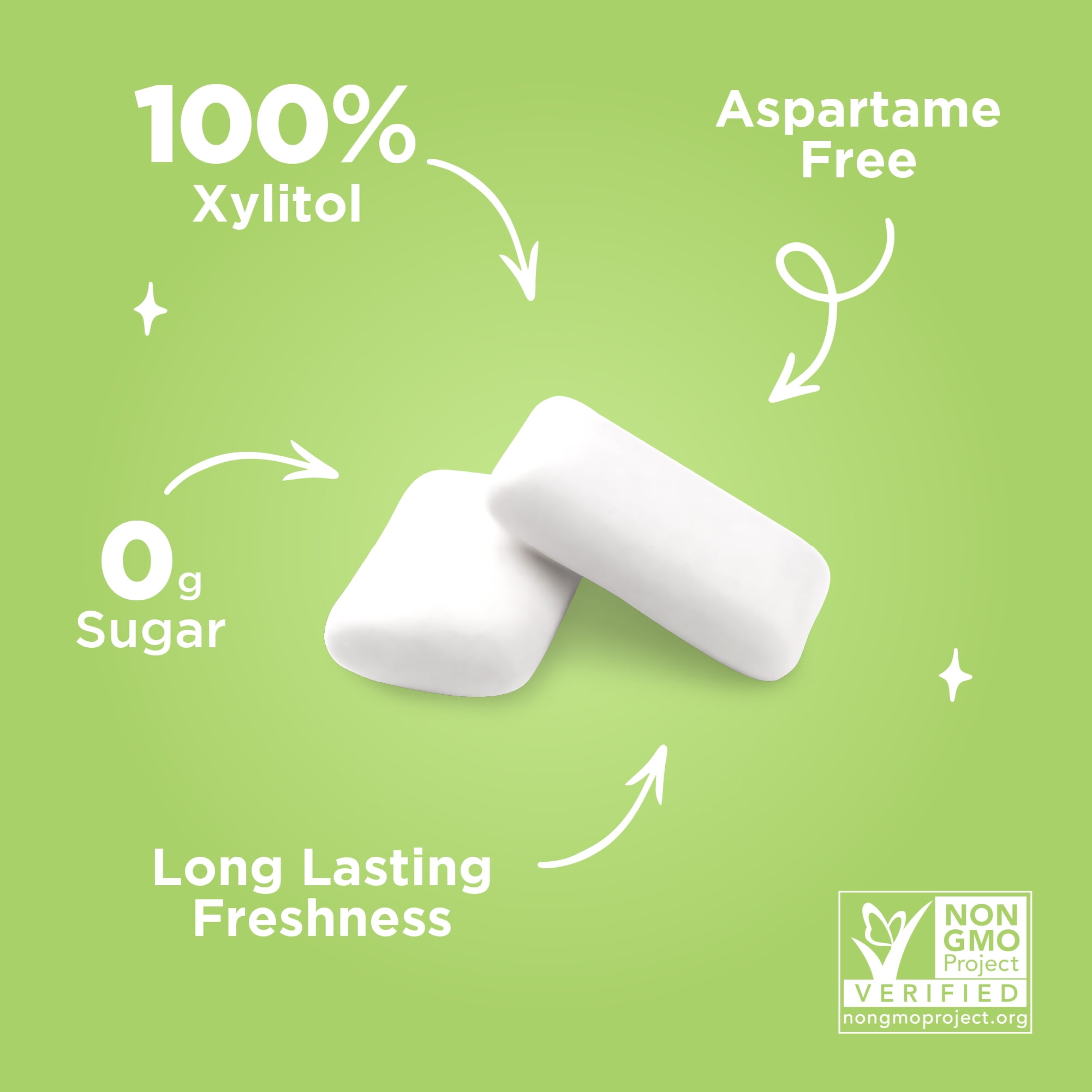 PUR Gum, Aspartame Free, Sugar Free & 100% Xylitol, Coolmint Chewing Gum, 55 Pieces, Pack of 12