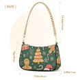 thumbnail image 3 of FORMRS Womens Shoulder Bag with Chain Strap Clutch Purse Cute Tote Handbag, Beige Christmas Gingerbread, 3 of 7