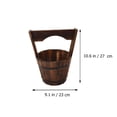 thumbnail image 2 of Phenofice 2Pack Hanging Railing Planter Rustic Style Wood Flower Pots for Homeowners, 2 of 8