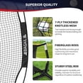 thumbnail image 2 of 7x7 ft Baseball & Softball Practice Net with Bow Frame for Batting, Hitting, Pitching, Portable Baseball Throwing Net with 2 Strike Zone Batting Tee, Carry Bag, Great for All Levels, 2 of 17