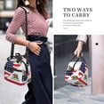 thumbnail image 6 of America Flag And California Flag Insulated Adults Lunch Bag with Removable Shoulder Strap&Front Pocket Lunch Tote Box Reusable Cooler Bag, 6 of 7
