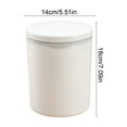 thumbnail image 3 of Dvruxg Wastebasket Trash Can - Desktop Mini Plastic Waste Garbage Can with Lid, Countertop Trash Bin Table Waste Paper Basket Round Small Trash Can for Office Bathroom Bedroom, 3 of 6
