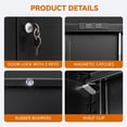 thumbnail image 5 of BESFUR Metal Garage Storage Cabinet with 2 Doors and 2 Drawers, Locking Stoage Cabinet for Garage, Classroom and Office - Black, 5 of 10