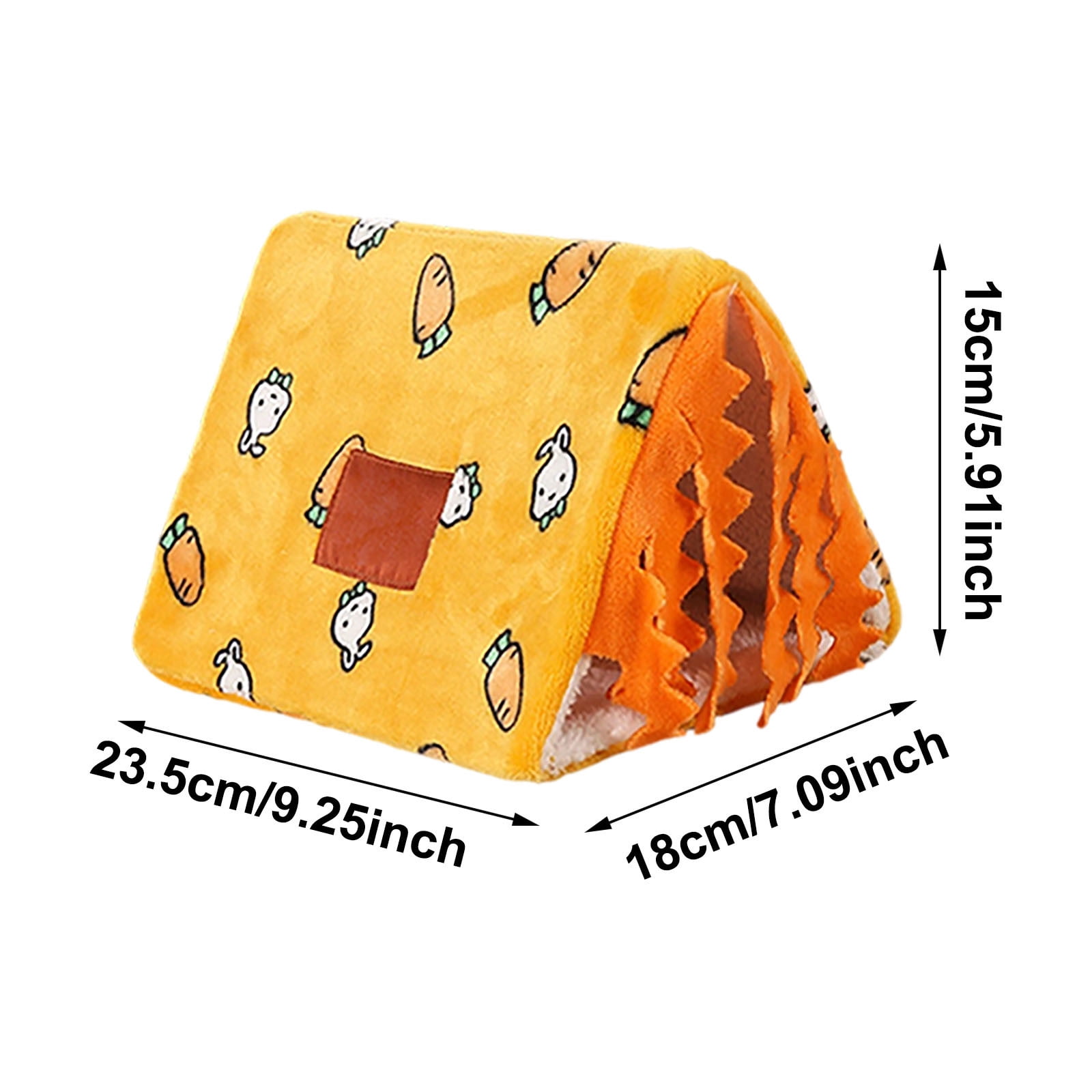 BVCL Pig Tunnel Bed With Curtain Flannel Hidden Washable Rabbit Hiding Place Bedroom Hamster Hedgehog Living Room