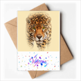 thumbnail image 1 of Cheetah Near Fierce Face Art Deco Fashion Welcome Back Greeting Cards Envelopes Blank, 1 of 3