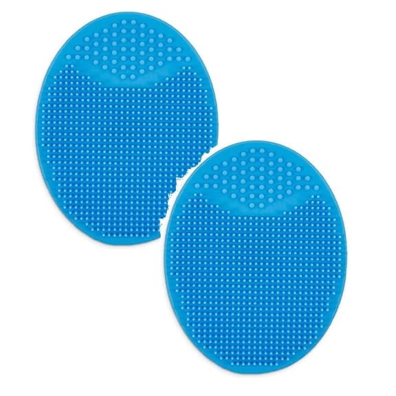 2 Pcs Face Scrubber, Silicone Face Scrubber Exfoliator for Women, Face Cleansing Brush Blackhead Acne Pore Pad for Deep Cleaning Skin Care