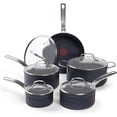 thumbnail image 1 of T-fal StoneShield 10pc Cookware Set, Non-Stick, Anti-Warp, Rock Texture, Dishwasher & Oven Safe, Easy to Clean, 1 of 7