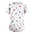 thumbnail image 4 of AHMOMEI Women's 250th Anniversary Print Shirt Scrub Tops Women 4th of July Women's Nurse Uniform with Pocket S-5XL Plus Size Scrubs Tops, 4 of 4