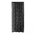 thumbnail image 1 of Cortinas,Cortinas con bolsillo para barra en la sala de estar,Cortinas de tul con encaje floral negro,Tratamiento de ventana de privacidad de voile,Cortinas de tul y voile para decoración de, 1 of 8