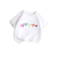 thumbnail image 4 of Hauts et T-Shirts pour Filles, Mignon Imprimé Graphique, Col Rond, Manches Courtes, pour l'Été, Tenue Décontractée, 4 of 4