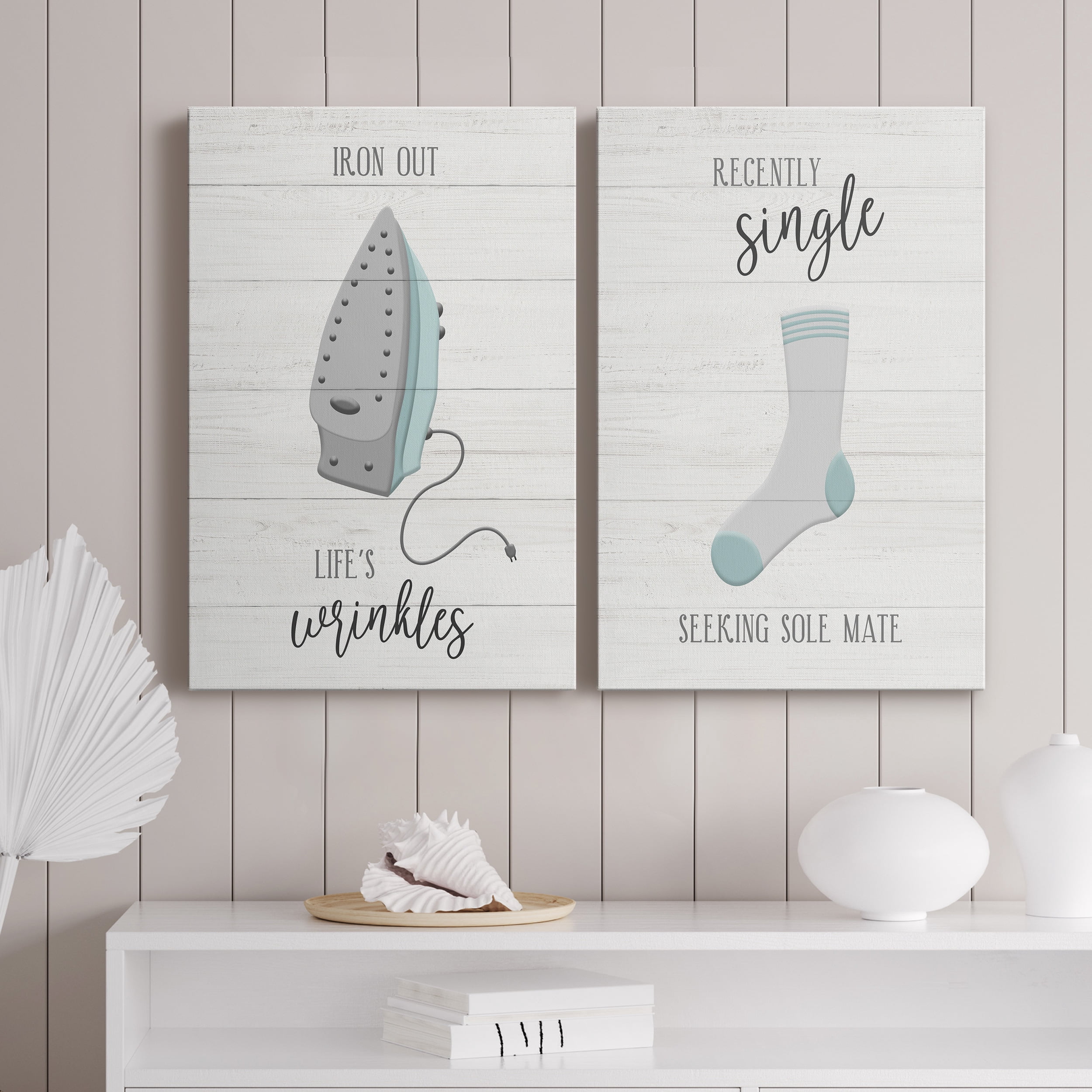 Iron Out Premium Gallery Wrapped Canvas - Ready to Hang - Set of 2 - 18 x 27 Each