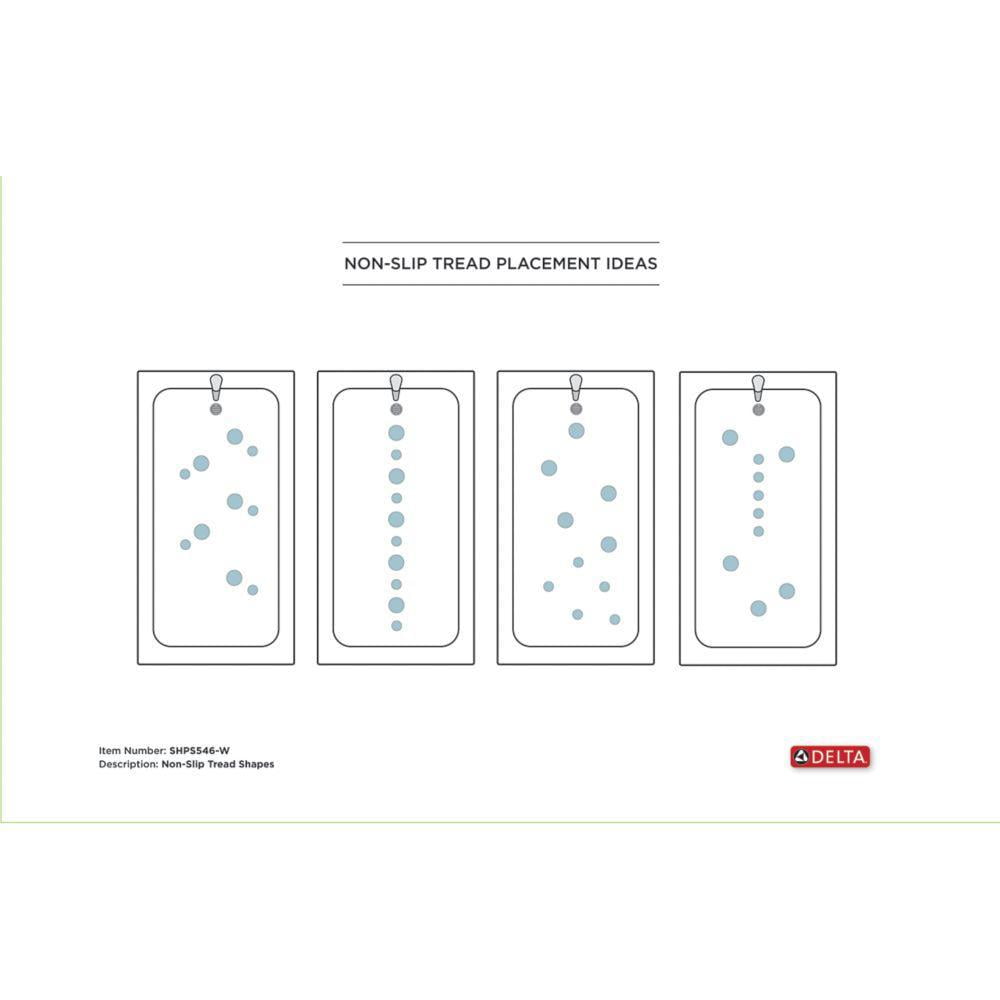 Non Slip Tread Shapes in White (10-Pack)