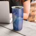 thumbnail image 4 of 20oz Tumbler with Lid and Straw Stainless Marble Steel Vacuum Insulated Water Coffee Tumbler Cup, Double Wall Vacuum Insulated Travel Mug Reusable Tumblers for Ice Drinks, Hot Beverage, 4 of 7
