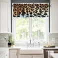 thumbnail image 3 of Leopard Curtain Valance for Kitchen Wild Animal Cheetah Print Decor Rod Pocket Window Curtain Valance for Living Room Bathroom Bedroom 54x18inch, 3 of 6