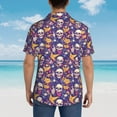 thumbnail image 4 of Balery rock Skull record Camisas hawaianas de manga corta para hombre, camisas playeras de corte holgado, camisas de vacaciones con botones,Medium, 4 of 7