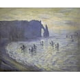 thumbnail image 2 of Monet, Claude 31x26 White Modern Wood Framed Museum Art Print Titled - Cliffs at Etretat, 2 of 4