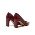 thumbnail image 5 of Fangasis Womens Pumps Lightweight Heeled Pump Block Dress Shoes Walking Fashion High Heels Wine Red 11.5, 5 of 9