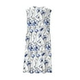 thumbnail image 4 of Pisexur Robe Décontractée pour Femmes Mode Florale Débardeur Sans Manches Robes d'Été pour Femmes Tendance Col en V Boutonnée Robe Évasée avec Poches Douce Extensible Robes d'Été pour Femmes Couvre-Maillot de Plage P-2TG Multicolore, 4 of 8