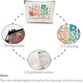 thumbnail image 4 of Bolsa de maquillaje de lona para enfermeras, neceser multiusos con cremallera metálica, neceser de viaje, monedero, bolsas de sublimación, 4 of 6