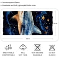 thumbnail image 2 of Starry Shark Chic Chiffon Yarn Head Scarf - Translucent Light and Breathable Silk Chiffon Scarf for Women - 180*73 Size Elegant Fashion Accessory, 2 of 6