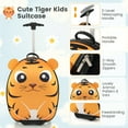 thumbnail image 6 of Costway 2PCS Kids Carry On Luggage Set 16'' Tiger Rolling Suitcase with 12'' Backpack Travel Yellow, 6 of 8