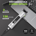 thumbnail image 5 of VIIWII Electric Beard Trimmer for Men, 14-in-1 Grooming Kit, Cordless Waterproof, with Nose & Ear Trimmer, Hair Clipper, 5 of 7