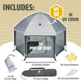 thumbnail image 2 of POP 'N GO Baby Playpen - Indoor & Outdoor Playpen for Babies and Toddlers - Baby Beach Tent, Foldable, Portable W/Canopy & Travel Bag - Pop Up Pack and Play Yard, 2 of 9