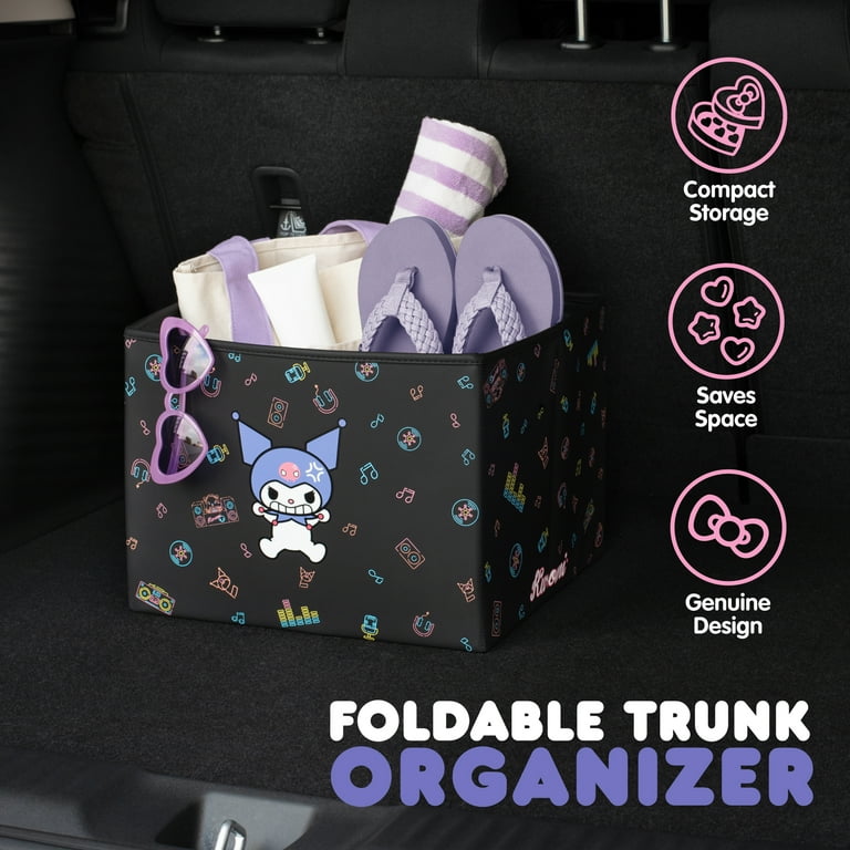 Sanrio Kuromi Car Trunk Organizer and Storage Bin - Collapsible