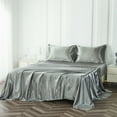thumbnail image 2 of NTBED Satin Sheets Full Gray Luxury Silky Bed Sheets 1800 Microfiber Sheet Set 4 Pcs, 2 of 7