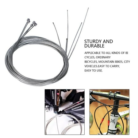 Bike Shifter Cables - 5pcs Road Bike MTB Fixed Gear Bicycle Brake Line Shift Shifter Gear Brake Cable Sets Core Inner Shifting Wire Steel Speed Line