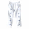 thumbnail image 4 of Soyumi Cotton Linen Pants, High Waisted Wide Leg Palazzo Pants for Women Summer Elastic Waist Flowy Beach Vacation Boho Trousers Casual Lounge Pull On Pants Lightweight Travel Outfit, Blue, 4 of 7