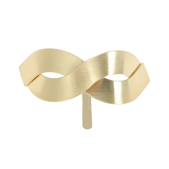 Unique Bargains 1 Pc Ponytail Buckle Hair Clip 8-shaped Hair Ponytail Cuff for Women Gold Tone