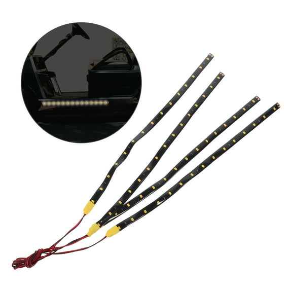 GAXIRE 4Pcs Light Strip for Car Sealed Gel Waterproof Exterior Lighting for Truck and Golf Cart