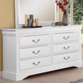 thumbnail image 2 of 59" X 16" X 36" Oak Metal Dresser, 2 of 2