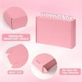 thumbnail image 4 of Pink Shipping Boxes for Small Business 6x4x1.6, 50 Pack Corrugated Cardboard Boxes for Shipping Packing, Pink Gift, 4 of 7