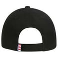 thumbnail image 3 of OTTO CAP 6 Panel Low Profile American Flag Patriot USA Baseball Cap, Black with 2 American Flag Theme Flames on the Sides, 3 of 3