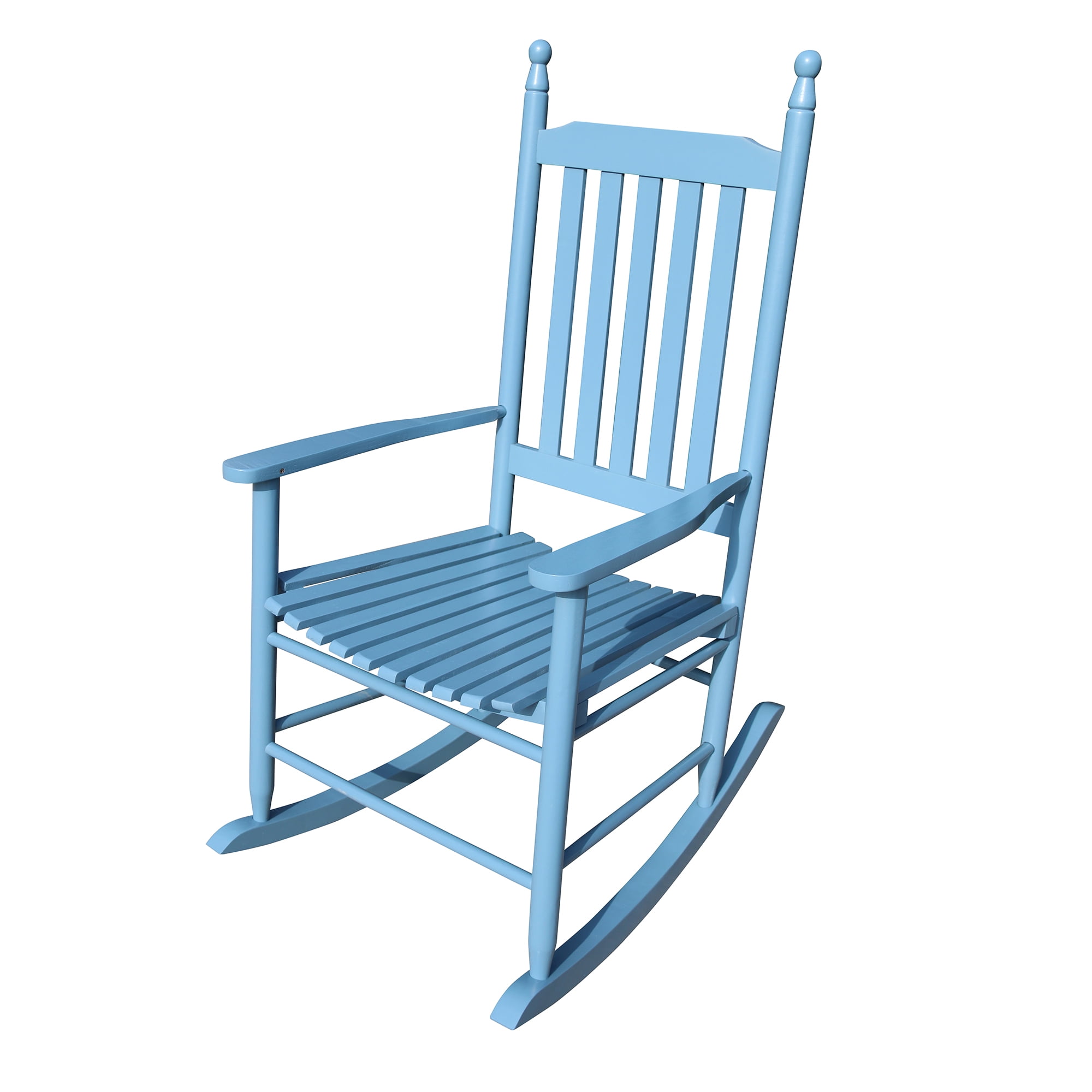 Wooden Rocking Chair Outdoor Rocker for Porch Patio Lawn Indoor Classic Arm Chairs,blue