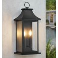 thumbnail image 1 of Lámpara de pared exterior tewei, 22 pulgadas, negra, 2 luces, impermeable, 1 of 8