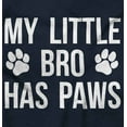 thumbnail image 2 of My Little Bro Has Paws Cute Pet Owner Romper Boys or Girls Infant Baby Brisco Brands 6M, 2 of 6