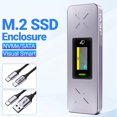 thumbnail image 2 of 2X I9X Smart M.2 NVMe / SSD Gabinete, USB 3.2 Gen 2 10Gbps, Estuche Adaptador Externo M2 Compatible con M-Key B+M Key UASP Trim, 2 of 5