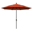 thumbnail image 2 of 11' Sun Master Series Patio Umbrella With Matted White Aluminum Pole Fiberglass Ribs Collar Tilt Crank Lift With Olefin Woven Granite Fabric, 2 of 3