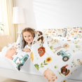thumbnail image 3 of Manfei Watercolor Farm Twin Comforter Sets, Rustic Cow Animal Bedding Set, White, Polkadot Reversible, 2 Pieces, 1 Comforter and 1 Pillowcase, 3 of 7