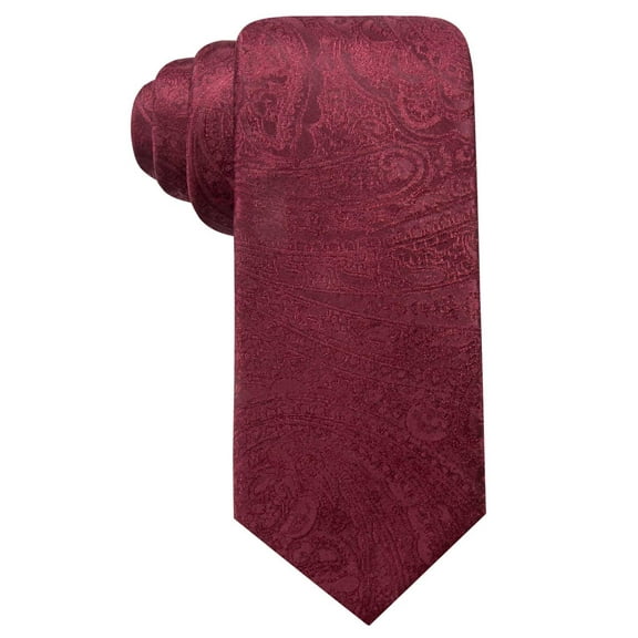 Ryan Seacrest Distinction Men’s Paisley Slim Silk Ties, Red