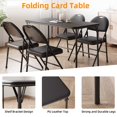 thumbnail image 3 of Folding Card Table, Portable Outdoor Foldable Dining Picnic Cookout Table for Dining Room, Living Room, Office, Camping, 3 of 6