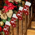 thumbnail image 6 of Xuniizn Christmas Stockings Bulk, Assorted Festive Xmas Stockings for Fireplace Mantel Decor, Traditional Holiday Ornaments, Christmas Decorations for Home, Cloth, Red, 6 of 8