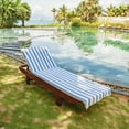 thumbnail image 6 of Arkwright Cabo Cabana Chaise Lounge Covers - 100% Cotton Terry - 30 x 85 in. - (2 Pack) Navy/Grey, 6 of 7
