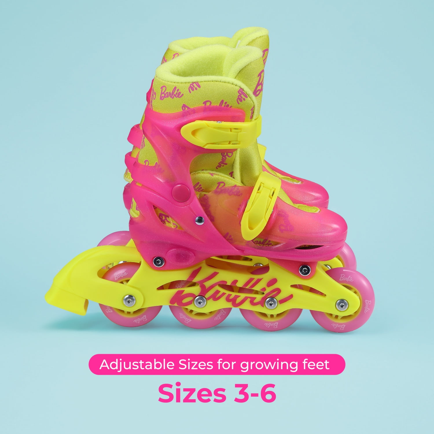 Barbie adjustable skates hotsell