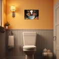 thumbnail image 3 of ZHONGYUTONG Highland Cow Bathroom Wall Art Cattle Baby in Bucket Canvas Picture Cute Cow Poster Print Rustic Farmhouse Animal Flower Wall Decor (28.00" x 42.00"), 3 of 6