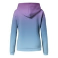 thumbnail image 4 of Chiccall Gradient Hoodie Women Casual Hooded Pullover Sweatshirt Long Sleeve Front Pleated Cute Tops Oversized Clothes 2025 Fall Winter, 4 of 5