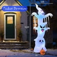 thumbnail image 2 of Gymax 10 FT Halloween Inflatable Stacked Ghost Holiday Decor w/ Colorful Flashing Lights, 2 of 10